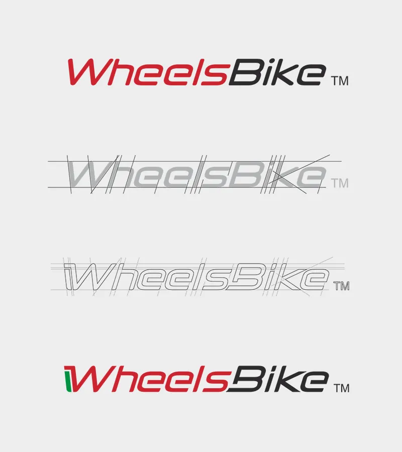 Grafica coordinata: Logo, etichette e catalogo Wheelsbike